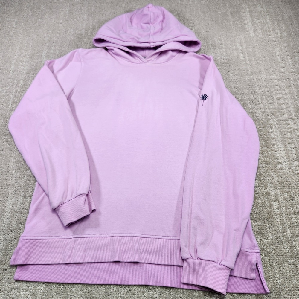 Peter Millar Hoodie Women Small Lava Wash Pink Stretch Fleece Golf Sweatshirt